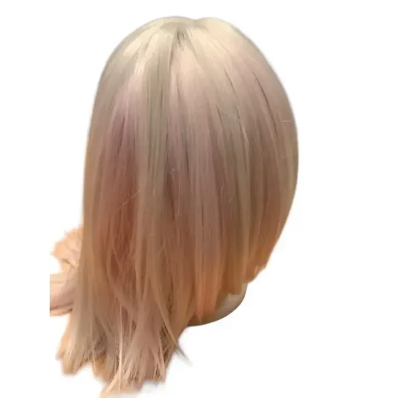 SIS HEAT RESTSTANT SYNTHETIC FIBER WHITE SHORT WIG - Picture 3 of 9